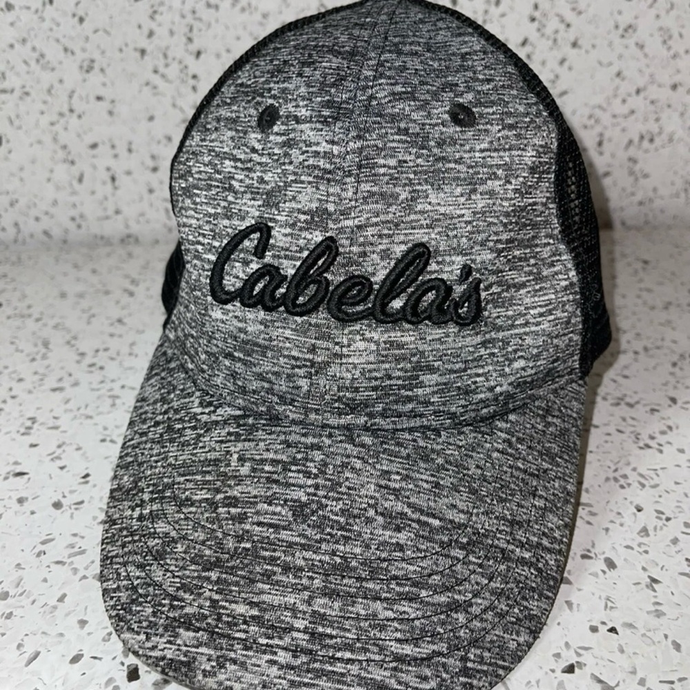 Cabela's Heathered Black and Gray SnapBack baseball hat